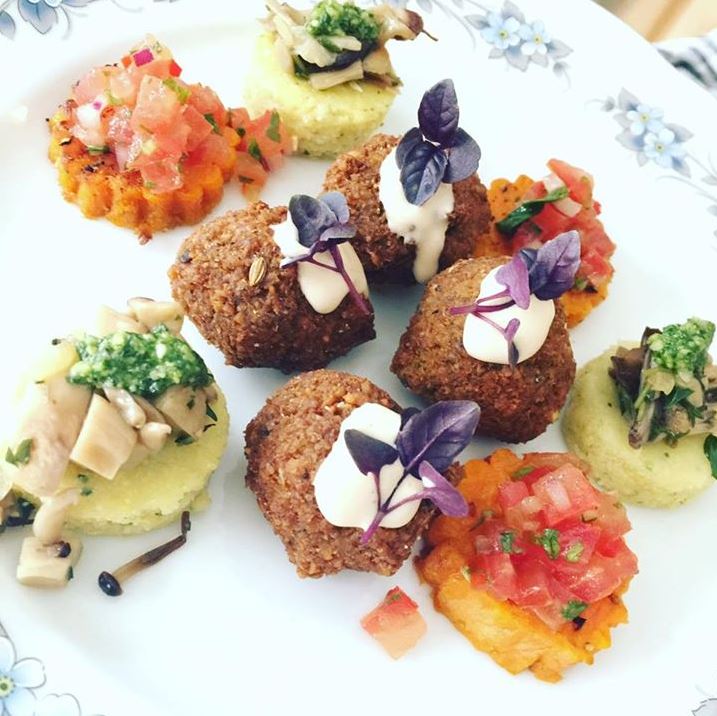 Vegetarian canapes