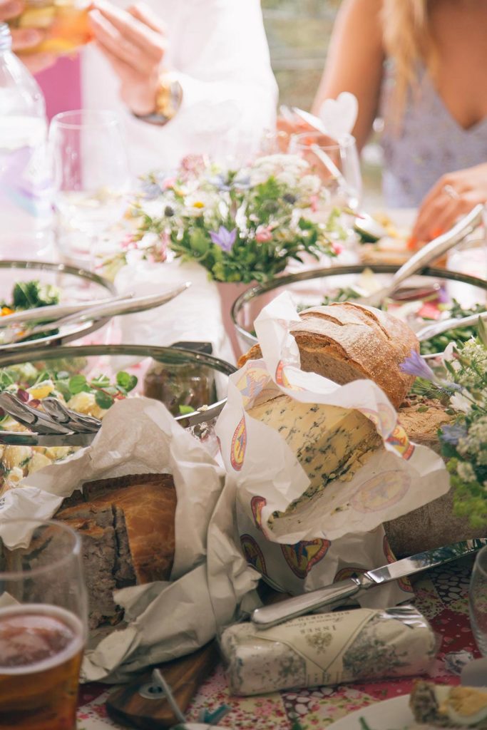 Pork pie & cheese picnic wedding catering