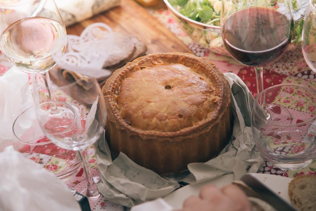 Walkers pork pie Wedding picnic