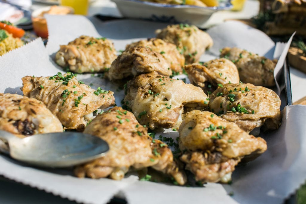 Spiced chicken thighs