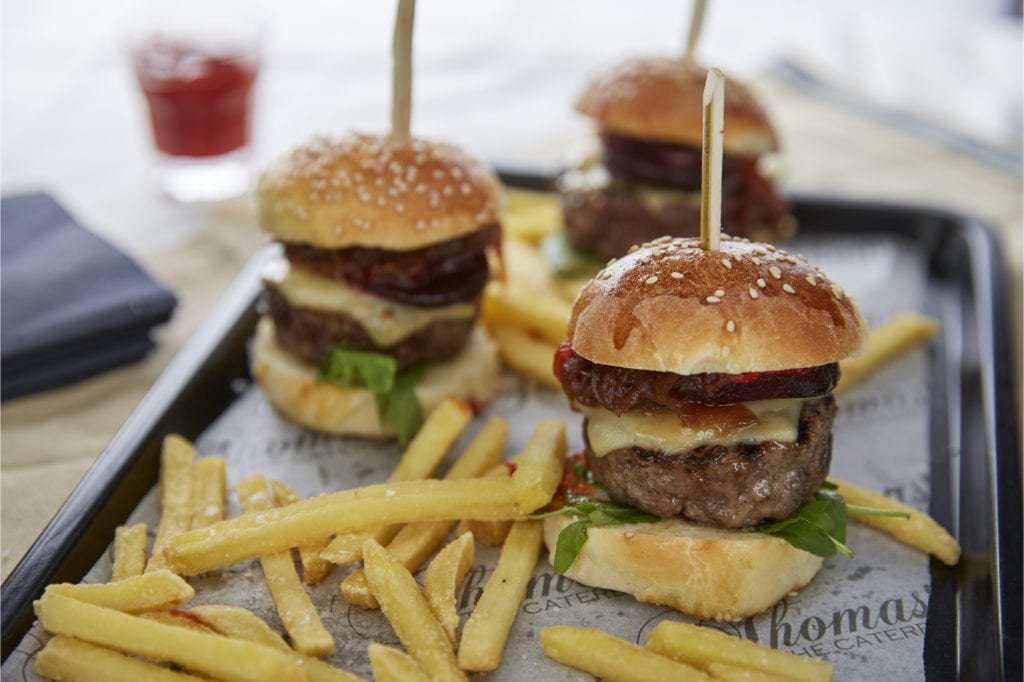 Kids burger and chips