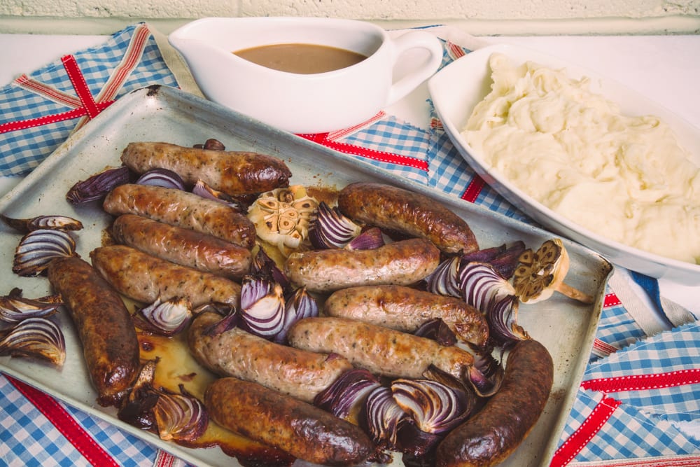 Recipe of the Month Sausage and Mash Thomas the Caterer