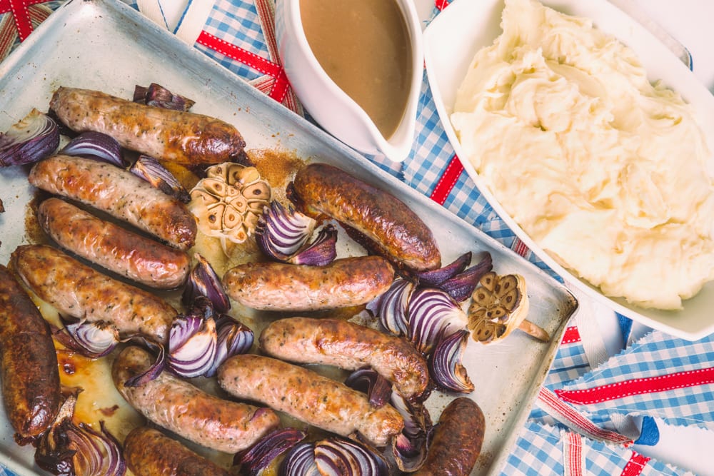 Recipe of the Month Sausage and Mash Thomas the Caterer