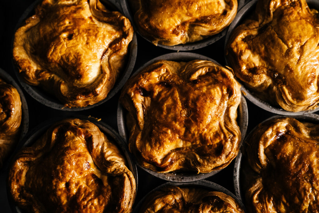 The perfect autumn food - golden wedding pies