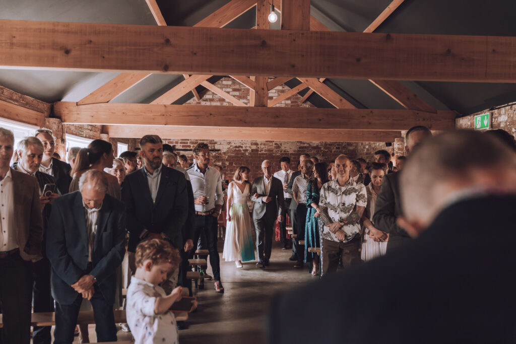 A ceremony inside The Shed at The Old Cow Shed