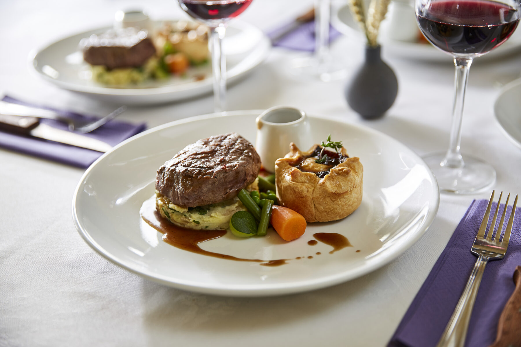 Gorgeous Pie, Mash and Steak Plate