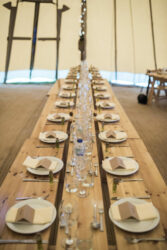 Beautiful Table Set Up Ready For The Christmas Party